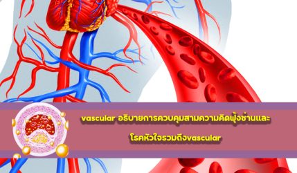 vascular อธิบายการควบคุมสามความคิดฟุ้งซ่านและโรคหัวใจรวมถึงvascular